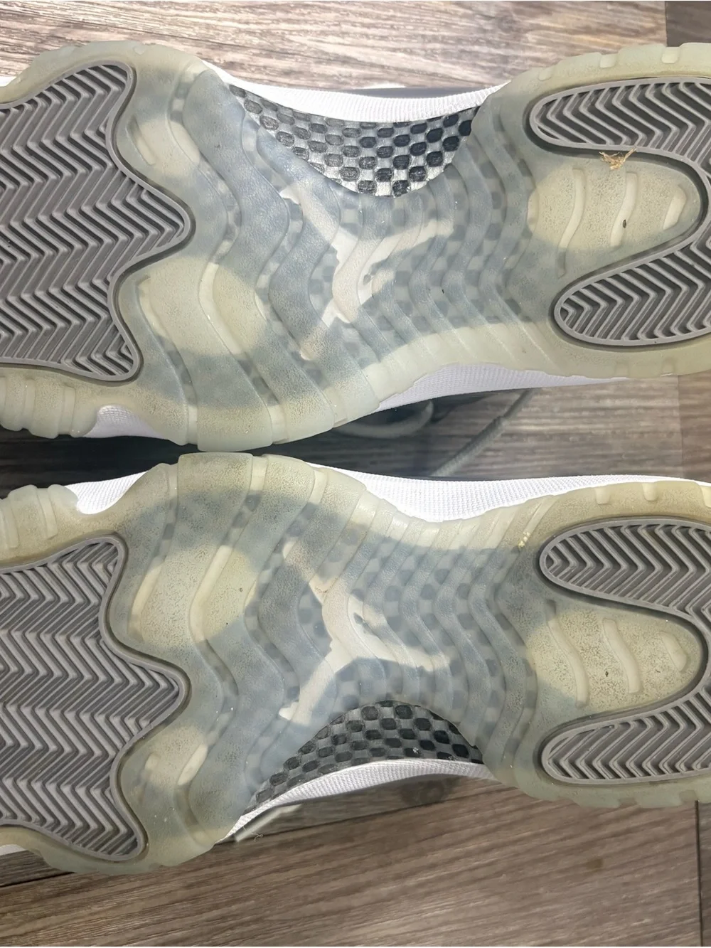 Jordan Men's High-Top Sneakers in Gray with White Laces